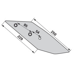 Lemken 3364054 Dłuto lemiesza prawe C2S