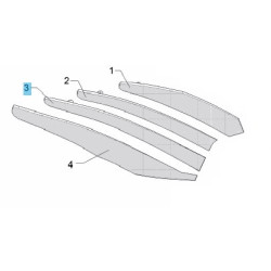 Lemken 3440442 Listwa odkładni 3 DMCS40 prawa tworzywo sztuczne DuraMaxx