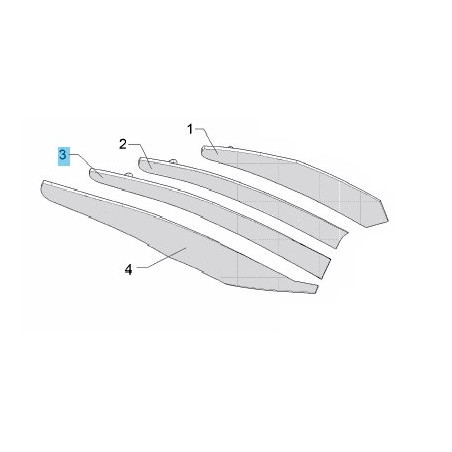 Lemken 3440442 Listwa odkładni 3 DMCS40 prawa tworzywo sztuczne DuraMaxx