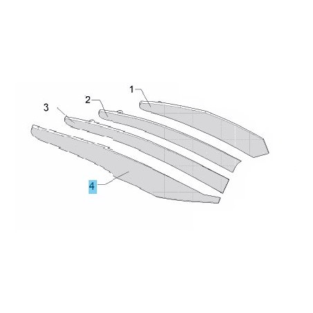 Lemken 3440452 Listwa odkładni 4 DMCS40 prawa tworzywo sztuczne DuraMaxx