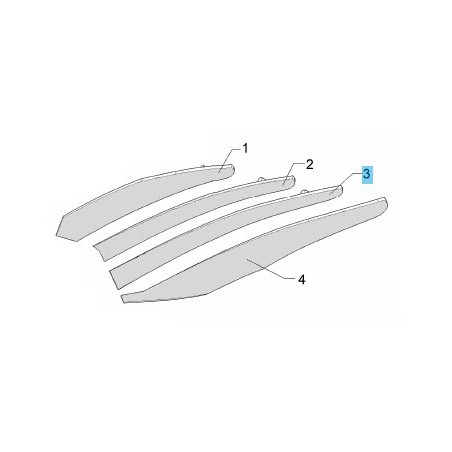 Lemken 3440443 Listwa odkładni 3 DMCS40 lewa tworzywo sztuczne DuraMaxx