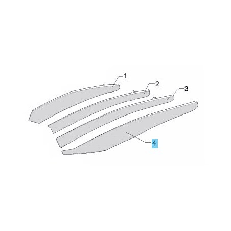 Lemken 3440453 Listwa odkładni 4 DMCS40 lewa tworzywo sztuczne DuraMaxx