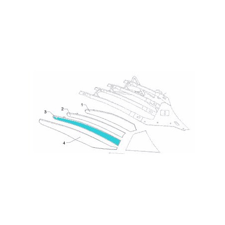 Lemken 3444438 Listwa odkładni 3 DMCS40 prawa DuraMaxx