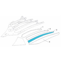 Lemken 3444439 Listwa odkładni 3 DMCS40 lewa DuraMaxx