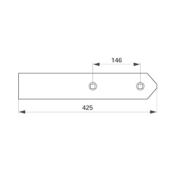 Lemken 3401570 Płoza 425x80 A1VL