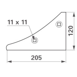 Lemken 3401901 Płoza przednia lewa AK10