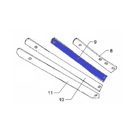 Lemken 3444120 Listwa odkładni 2 US35/40 prawa