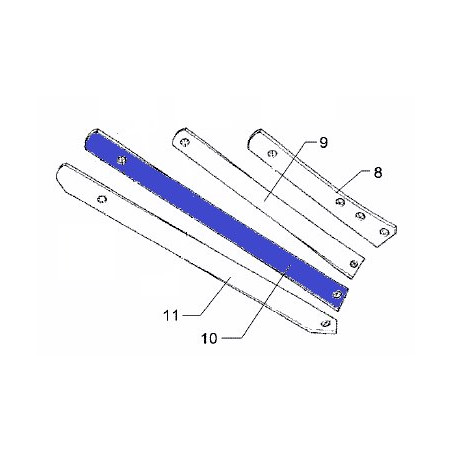 Lemken 3444130 Listwa odkładni 3 US35/40 prawa