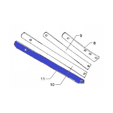 Lemken 3444134 Listwa odkładni 4 US35 prawa