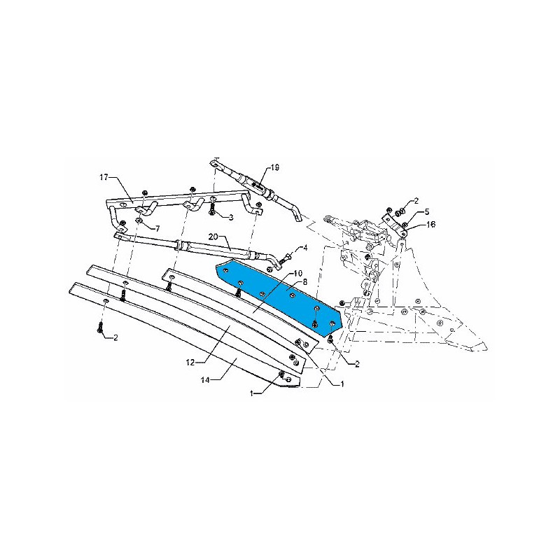 Lemken 34410060 Listwa odkładni 1 BS20/40/42 prawa od 15.08.2022