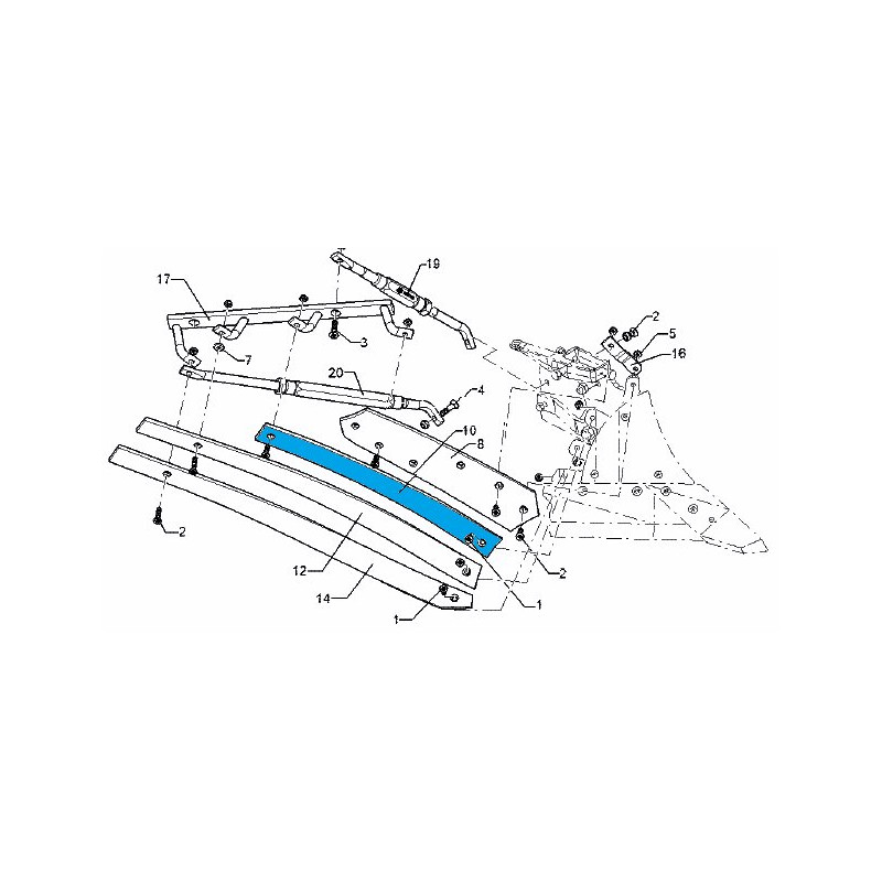 Lemken 34410062 Listwa odkładni 2 BS40/BS42 prawa od 15.08.2022r.