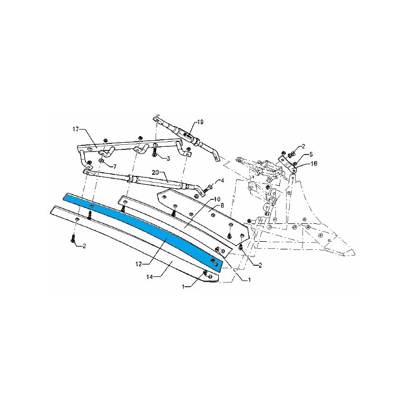 Lemken 34410064 Listwa odkładni 3 BS40/BS42 prawa od 15.08.2022r.