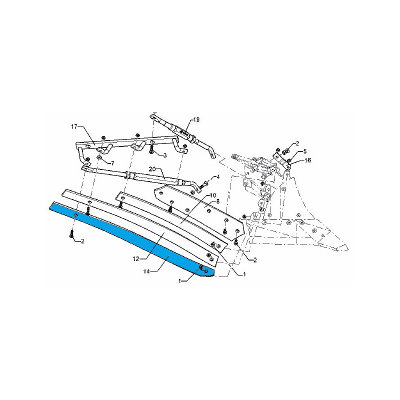 Lemken 34410066 Listwa odkładni 4 BS40/BS42 prawa od 15.08.2022r.