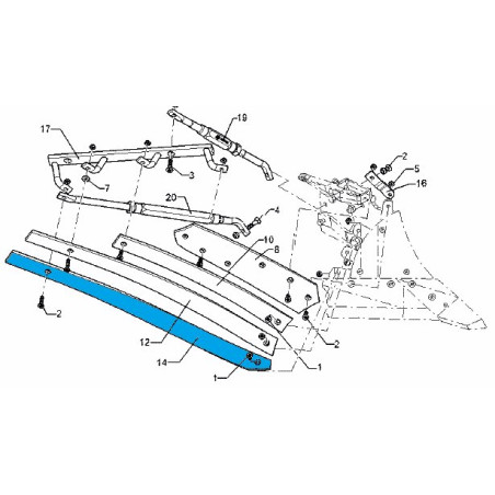 Lemken 34410066 Listwa odkładni 4 BS40/BS42 prawa od 15.08.2022r.