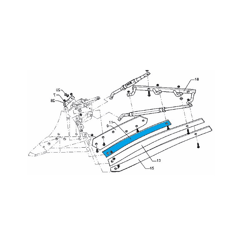 Lemken 34410063 Listwa odkładni 2 BS40/BS42 lewa od 15.08.2022