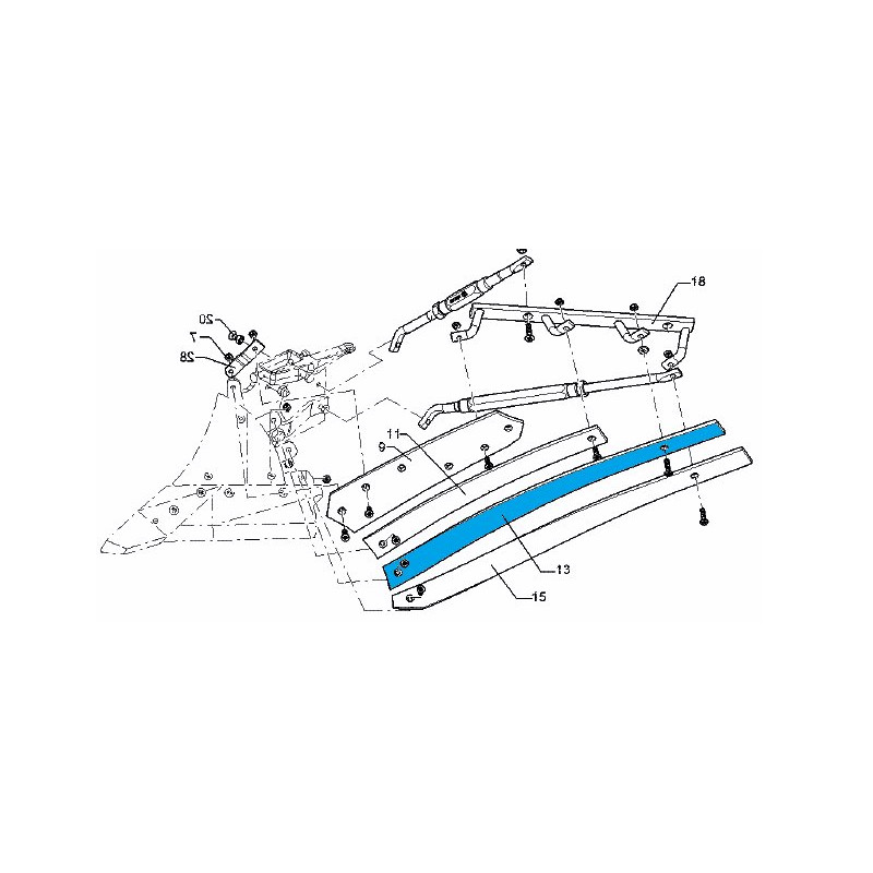Lemken 34410065 Listwa odkładni 3 BS40/BS42 lewa od 15.08.2022