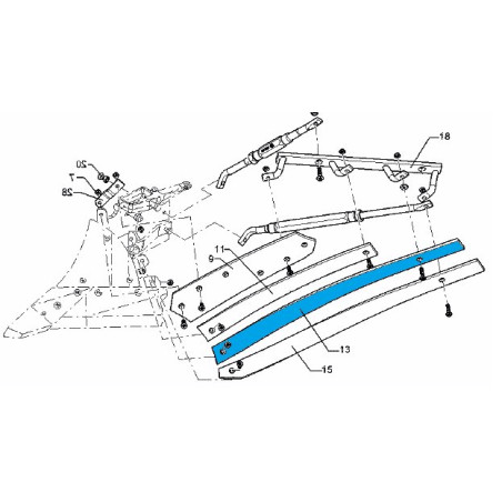 Lemken 34410065 Listwa odkładni 3 BS40/BS42 lewa od 15.08.2022