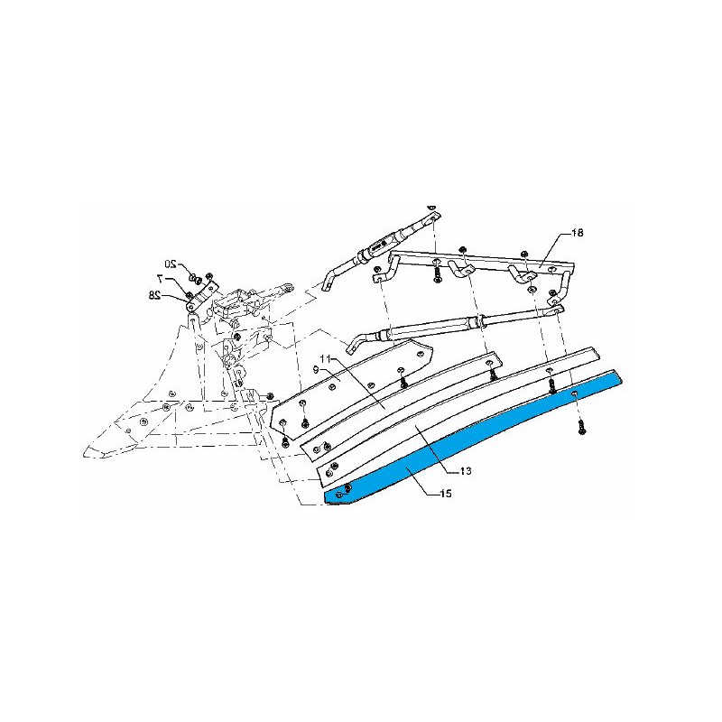 Lemken 34410067 Listwa odkładni 4 BS40/BS42 lewa od 15.08.2022