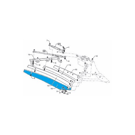 Lemken 34410068 Listwa odkładni 4 BS40/BS42 prawa od 15.08.2022r.