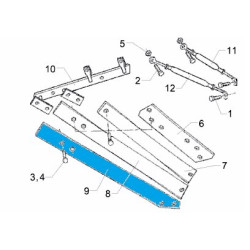 Mouldboard slat 4 TS46 993mm 3444246 Lemken 5071-3444246