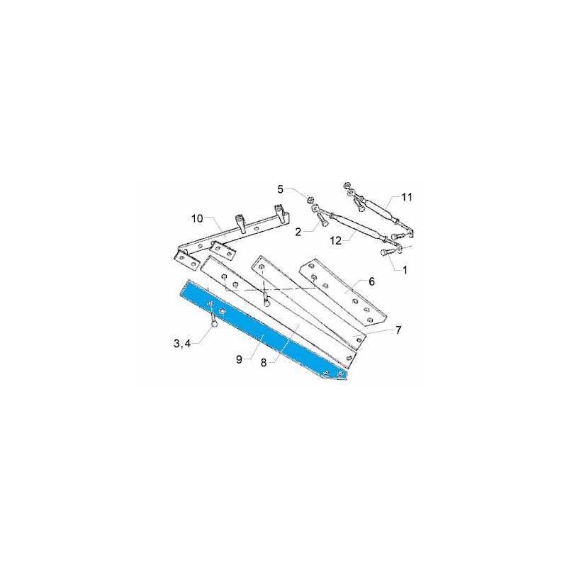 Mouldboard slat 4 TS46 993mm 3444246 Lemken 5071-3444246