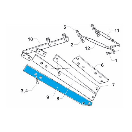 Mouldboard slat 4 TS46 993mm 3444246 Lemken 5071-3444246