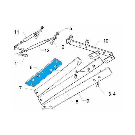 Odkładnica 2 TS46 RH 792 mm 3444226 Lemken 5071-3444217