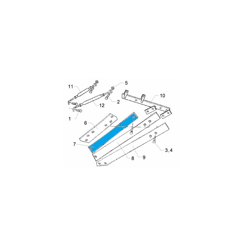 Odkładnica 2 TS46 792 mm LH 3444227 Lemken 5071-3444227