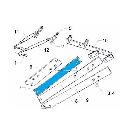 Odkładnica 2 TS46 792 mm LH 3444227 Lemken 5071-3444227