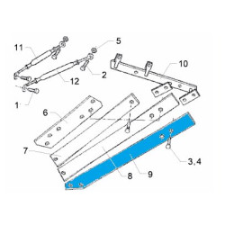 Mouldboard slat 4 TS46 993mm 3444247 Lemken 5071-3444247