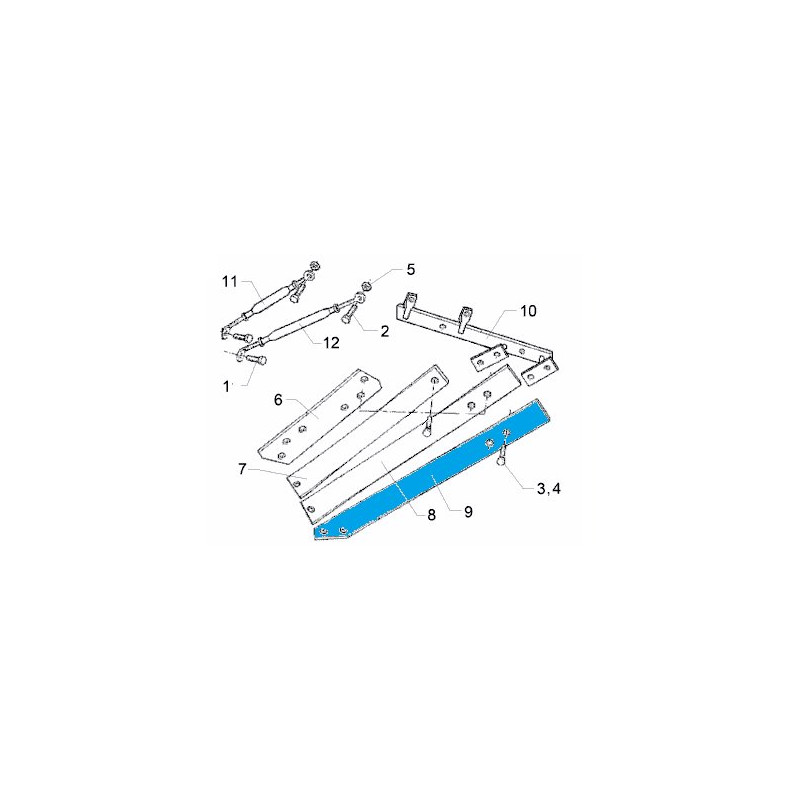 Mouldboard slat 4 TS46 993mm 3444247 Lemken 5071-3444247
