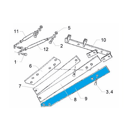 Mouldboard slat 4 TS46 993mm 3444247 Lemken 5071-3444247