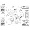 Vicon VF16661768 Naklejka Ostrzegawcza Ansi-Fr, Zgniecenie (P)