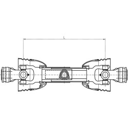 Wał WOM T50 620 Nm, L-860 mm, 1i3/8"Z6-1i3/8"Z6 Comer