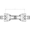 Wał WOM T50 620 Nm, L-860 mm, 1i3/8"Z6-1i3/8"Z6 Comer