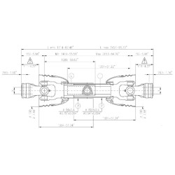Wał WOM T90 1560 Nm, L-1410 mm, 1i3/4"Z20-1i3/4"Z20 Comer