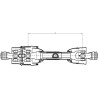 Wał WOM szerokokątny T CvJ 60 L910 mm, 1i3/8"Z6-1i3/8"Z6 Comer