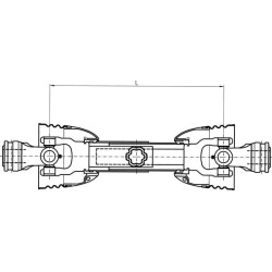 Wał WOM V60 880 Nm, L-1410 mm, 1i3/4"Z20-1i3/4"Z20 Comer