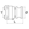 Adapter Camlock 2" z końcówką żeńską T7