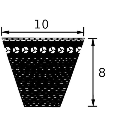 Pasek klinowy uzębiony 10x1127mm Ld