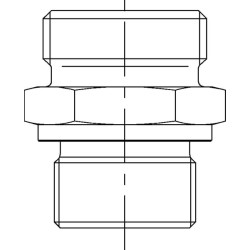 Przyłącze B, gwint przyłącza 3/8"BSP-gwint złącza22x1,5-15L Voss 11115LR38WDA