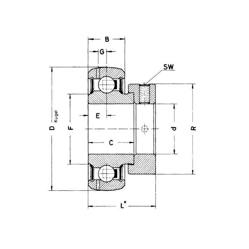 Wkład łożyska GRAE40NPPBFA106 INA/FAG 4012802788662