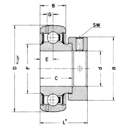 Wkład łożyska GRAE40NPPBFA106 INA/FAG 4012802788662