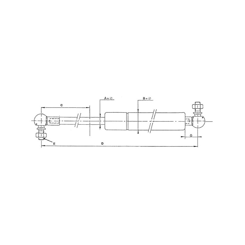 Sprężyna gazowa 785mm 200N Stabilus 2511YE