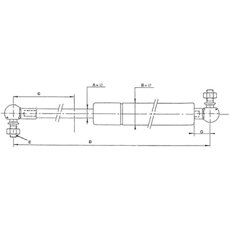 Sprężyna gazowa 785mm 200N Stabilus 2511YE