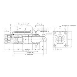 Siłownik CW3 z kołnierzem fi40/110 dł. min 265mm 75/85