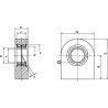 Ucho cylindra fi 20, plus 38mm