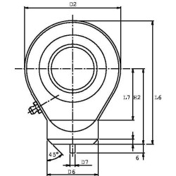 Ucho tłoczyska fi 60, plus 100mm
