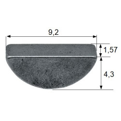 Wpust czółenkowy calowy 1,57x4,3x9,2 - 1/16"x3/8"