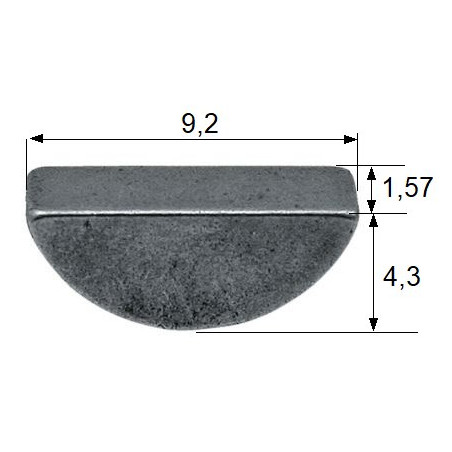 Wpust czółenkowy calowy 1,57x4,3x9,2 - 1/16"x3/8"